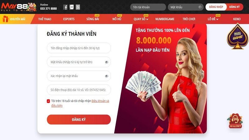 Nạp tiền lần đầu tân thủ sẽ được tặng 100% giá trị