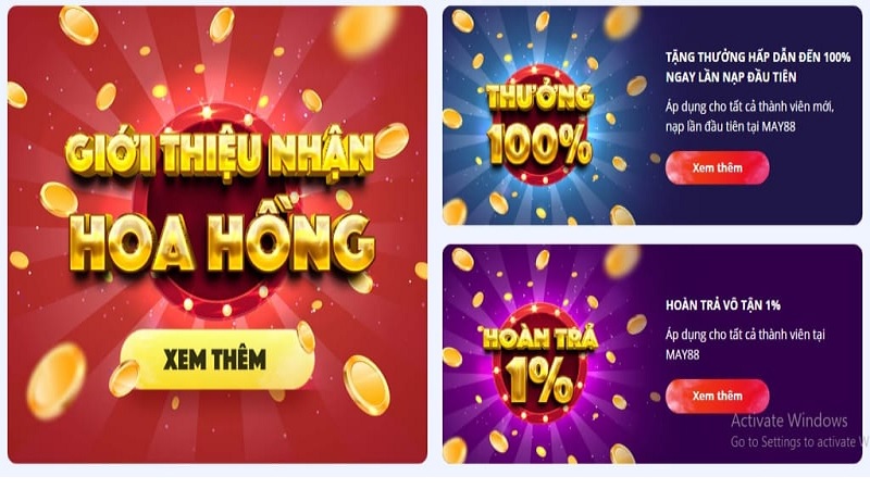 Tặng thưởng thêm 100% giá trị cho lần nạp tiền đầu tiên